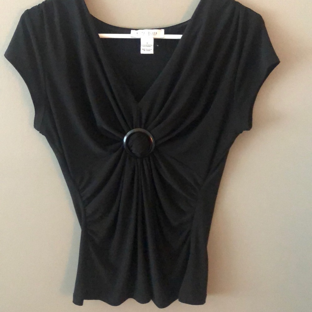 Black cinched blouse from WHBM